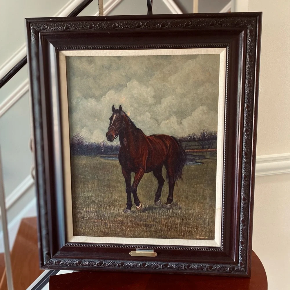 Hand Painted Art Antique Oil Painting Portrait horse on canvas - Picture 2 of 13